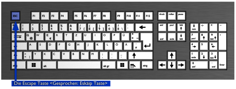Tastatur-escape-taste